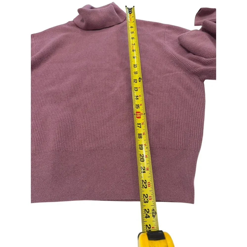 J. Crew Women's Pink Sweater Size XL 100% Cashmere Turtleneck Stretch Casual